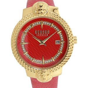 Versace Red Golden Diamond Ladies Watch!